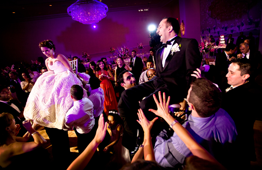 Celebración de boda con producción audiovisual